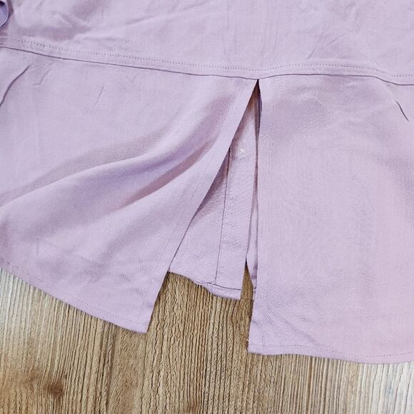 🔸️NWT Anthropologie BeachLunchLounge Wild Mauve "Arlie" Long Sleeve Top Large - Picture 8 of 9